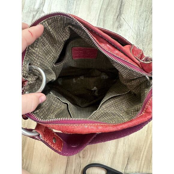 Fossil vintage leather satchel red - Picture 7 of 8
